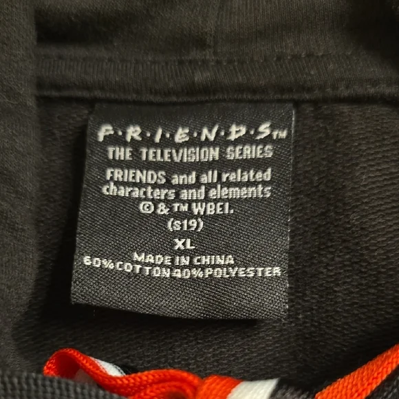 FRIENDS Black Hoodie with Red Accents - Picture 13 of 13